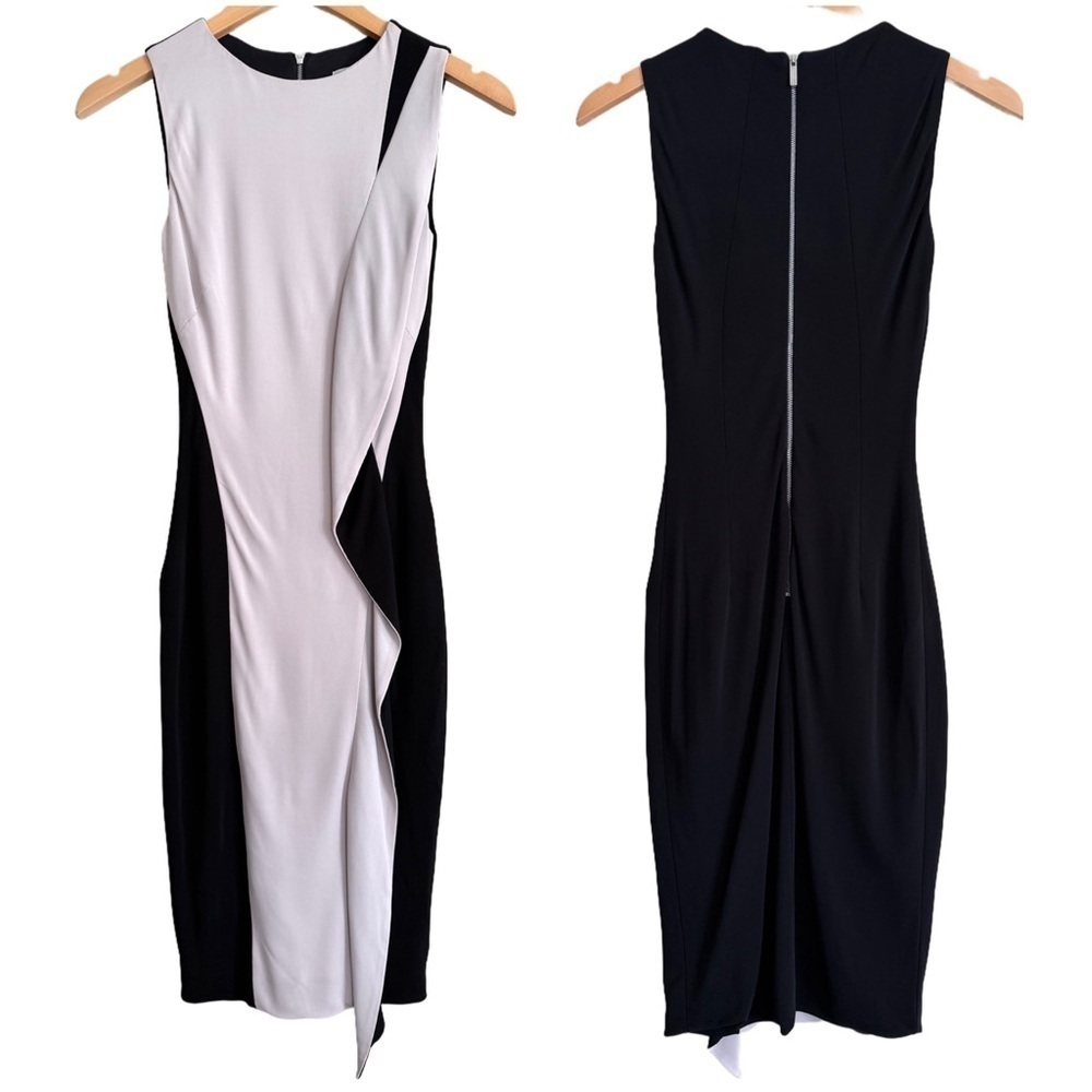 KAREN MILLEN Preppy Formal Evening Feminine Classic Stretchy Pencil Dress 2 NWT